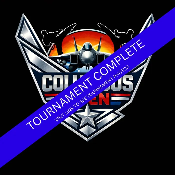 Columbus Open poster with the tournament complete banner